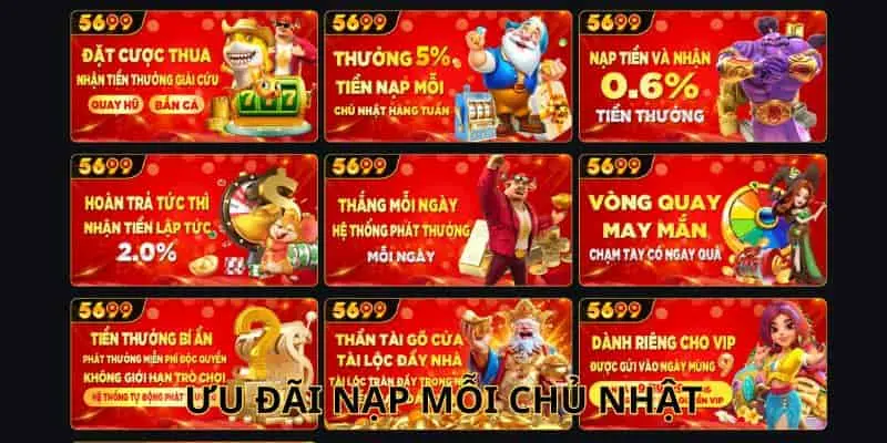 Ưu đãi nạp mỗi chủ nhật